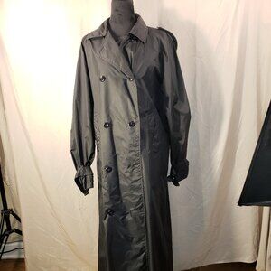 Women's Shedrain Super Lightweight Black Trench Coat - Size M Long